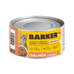BARKER - Alimento Húmedo Gato Salmón y Calabaza Lata 85 g