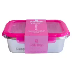 KEEP - Hermético Metálico Rosado 1300 mL