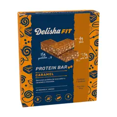 PRECIO UNO - Barra Proteína Delisha Caramel Display 3 Und 126 g