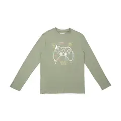 REDWOOD - Polo Estampado Manga Larga Teen Niño