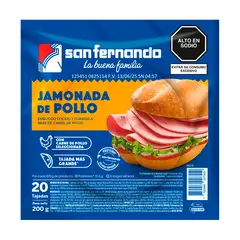 PRECIO UNO - Jamonada de Pollo San Fernando Empaque 200 g