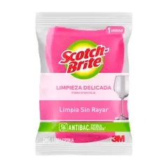 SCOTCH BRITE - ESPONJA CERO RAYAS ROSA X1UND