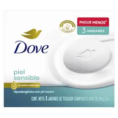 DOVE - Jabón en Barra Piel Sensible Empaque 3 Und