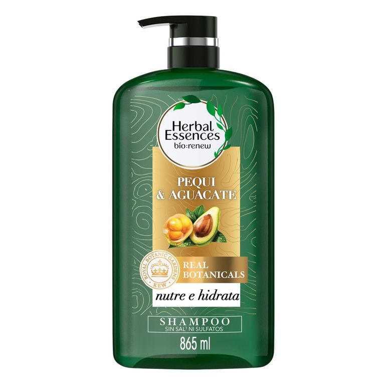Shampoo Sin Sal' Herbal Essences Nutre E Hidrata Pequi & Aguacate Botella 865 mL