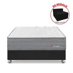 FORLI - Cama Americana Pocket 1 Plaza + Sofá Cama
