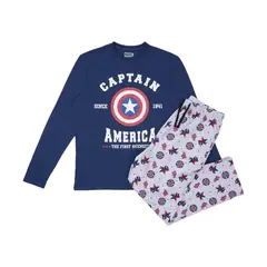 MARVEL - Pijama Franela Capitan America Hombre