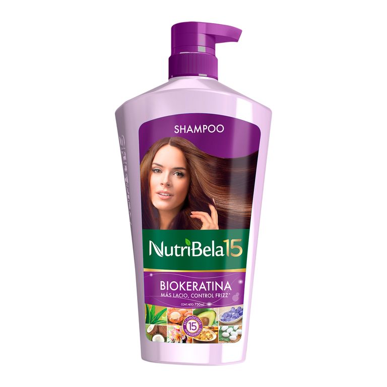 Shampoo Nutribela 15 Biokeratina Botella 750 mL