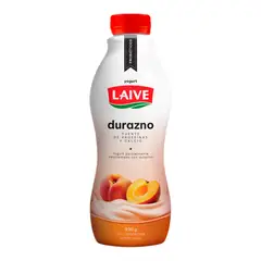 LAIVE - Yogurt Probiótico Sabor Durazno Botella 930 g