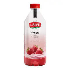 LAIVE - Yogurt Probiótico Sabor Fresa Botella 1.5 Kg