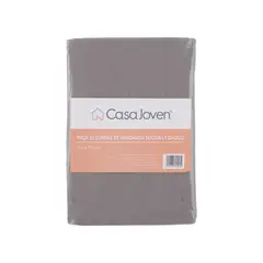 CASA JOVEN - PACKX2 FUNDAS DE ALMOHADASOLIDA LT CHOCO