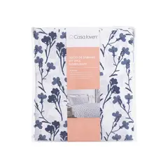 CASA JOVEN - JUEGO DE SABANAS EST 2PLZ FLORES NAVY