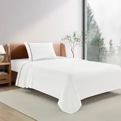 CASA JOVEN - Sábanas Broderie Blanca Chocolate 15Plz