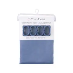 CASA JOVEN - CORTINA BANO TELA C ARGOLLAS LT NAVY