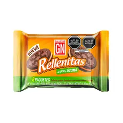 GN - Galleta Rellenita Sabor Lúcuma Empaque 8 Und