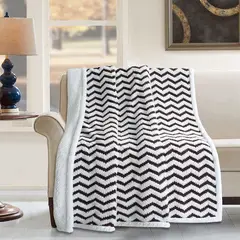 CASA JOVEN - MANTA CATIONIC SHERPA ZIGZAG CHOCOLATE