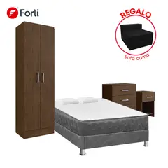 FORLI - COMBO CAMA ACQUA 2 PLZ + MULTI COM MESA