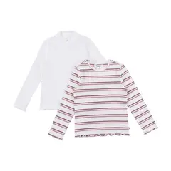 REDWOOD - Pack X2 Polo Manga Larga Rib Niña