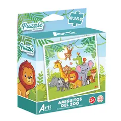 ARTI CREATIVO - Rompecabezas de Cartón Amigos del Zoológico 25 Piezas