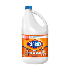 CLOROX - Lejía 5 en 1 Mascotas Botellas 1.8 L