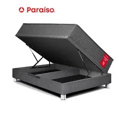 PARAISO - CAMA BOXET SU MAJESTAD 2 PLAZAS GRIS
