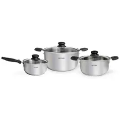 RECORD - Juego de Ollas Acero Inoxidable Noella 6 Piezas
