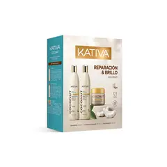 KATIVA - Pack Coco Shampoo 250 mL + Acondicionador 250 mL + Tratamiento 150 mL