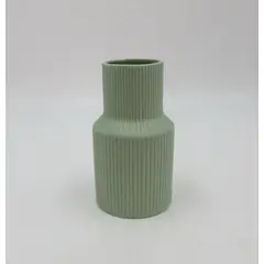 CASA JOVEN - MACETA PIEDRA LINEAS VERDE 18CM