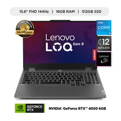 LENOVO - Laptop LOQ Intel Core i5 16GB RAM 512GB SSD RTX 4050 6GB 15.6" FHD 144Hz