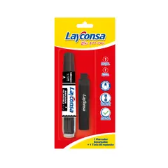 LAYCONSA - Marcador para Pizarra Recargable L123 Negro + Cartucho