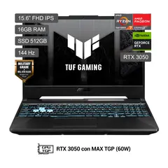 ASUS - Laptop TUF Gaming A15 R7 7445Hs 512GB 16GB Rtx3050 4GBb