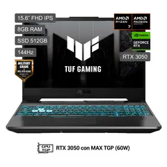 ASUS - Laptop TUF Gaming A15 R7 170 512GB 8GB RTX 3050 4GB