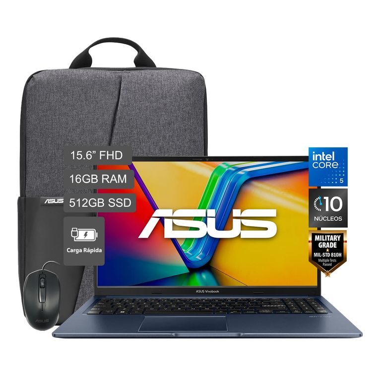 Laptop Vivobook 15 C5 120U 512GB 16GB Mochila Mouse