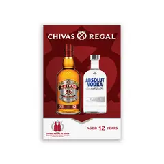 CHIVAS REGAL - Whisky 12 Años 700 mL + Vodka Absolut 700 mL