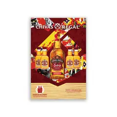 CHIVAS REGAL - Whisky 13 Botella 700 mL + 4 Botellas 50 mL