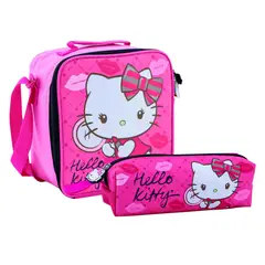 HELLO KITTY - Kit Lonchera + Cartuchera Tela