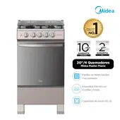 Midea Mastercook Plus 20 4 Hornillas Gas Gris