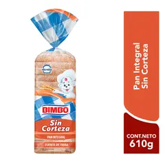 BIMBO - Pan Integral sin Corteza Bolsa 610 g