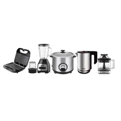PRACTIKA - Pentacombo Licuadora Bl-600+Olla Arroc Pom1kII+Hervidor Inox 18 Plus+Sandwichera Panini Grill+Exprimidor Citrus Force