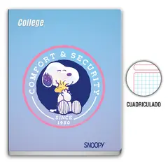 COLLEGE - Cuaderno Deluxe Snoopy 80 Hojas