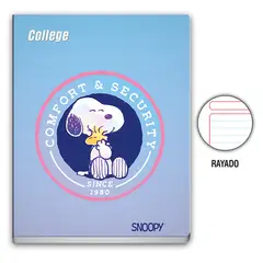 COLLEGE - Cuaderno Deluxe Snoopy 80 Hojas