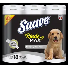 SUAVE - Papel Higiénico RindeMax 40 Metros Empaque 18 Und