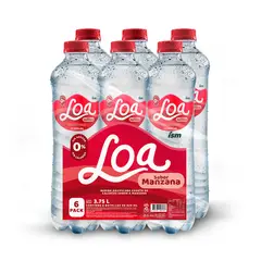 LOA - Bebida Sabor Manzana Sixpack Botella 625 mL