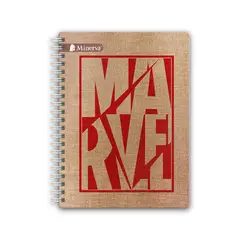 MINERVA - Cuaderno Anillado Universitario Tapa Dura 5 Divisiones Marvel 160 Hojas