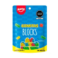 AMOS - Gomitas 4D Gummy Blocks Bolsa 72 g