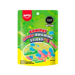 AMOS - Gomitas 4D Gummy Sour Sticks Bolsa 72 g