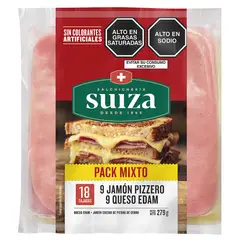 undefined - Pack Mixto Suiza Jamón Americano y Queso Edam Empaque 279 g