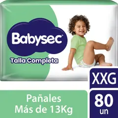 BABYSEC - Pañal Talla Completa XXG Empaque 80 Und