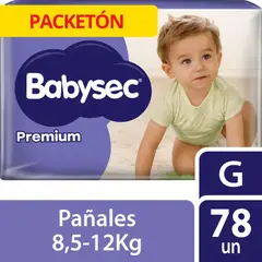 BABYSEC - Pañal Premium Talla G Empaque 78 Und