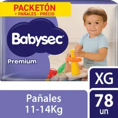 BABYSEC - Pañal Premium Talla XG Empaque 78 Und