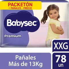 BABYSEC - Pañal Premium Talla XXG Empaque 78 Und